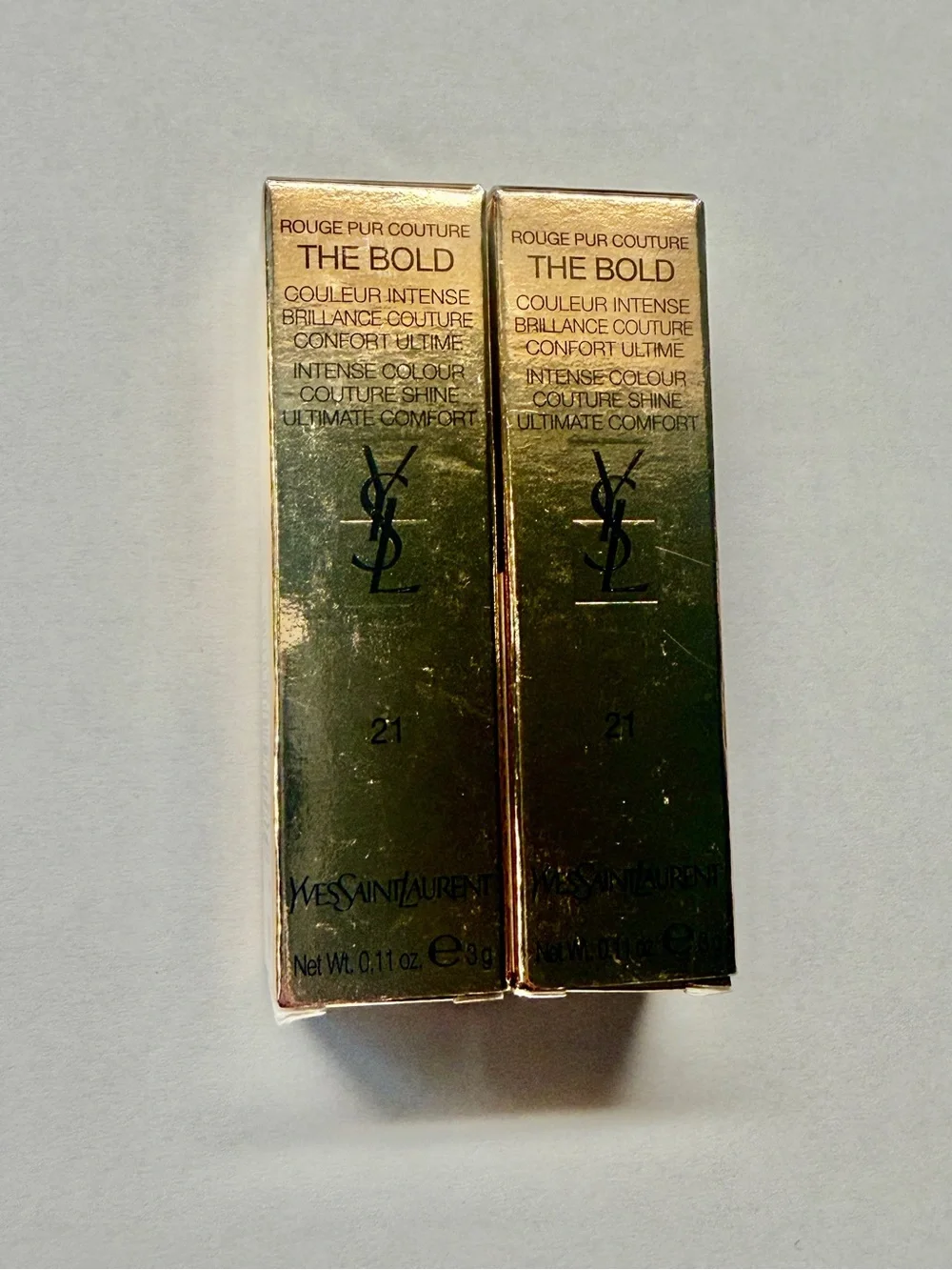 YSL Beauty — The Bold High Pigment Lipstick x2 — Rouge Paradoxe 💄✨